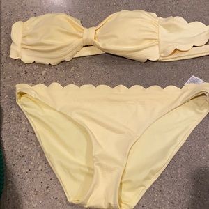 Pastel Yellow ASOS Scallop Bikini